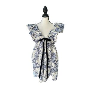 OPT Floral Puff Sleeve Dress